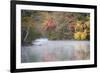 Morning mist and fall colours, River Pemigewasset, New Hampshire, New England, USA, North America-Jean Brooks-Framed Photographic Print