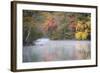 Morning mist and fall colours, River Pemigewasset, New Hampshire, New England, USA, North America-Jean Brooks-Framed Photographic Print