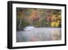 Morning mist and fall colours, River Pemigewasset, New Hampshire, New England, USA, North America-Jean Brooks-Framed Photographic Print