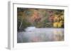 Morning mist and fall colours, River Pemigewasset, New Hampshire, New England, USA, North America-Jean Brooks-Framed Photographic Print