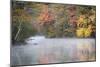 Morning mist and fall colours, River Pemigewasset, New Hampshire, New England, USA, North America-Jean Brooks-Mounted Photographic Print