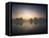 Morning Mist and Sunrise along Wetlands-Hans Strand-Framed Stretched Canvas