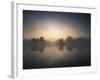 Morning Mist and Sunrise along Wetlands-Hans Strand-Framed Photographic Print