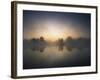 Morning Mist and Sunrise along Wetlands-Hans Strand-Framed Photographic Print
