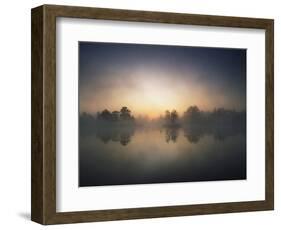 Morning Mist and Sunrise along Wetlands-Hans Strand-Framed Photographic Print