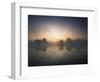 Morning Mist and Sunrise along Wetlands-Hans Strand-Framed Photographic Print