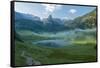 Morning Mist at Funtensee with Schottmalhorn-Stefan Sassenrath-Framed Stretched Canvas