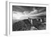 Morning Mist at Golden Gate Bridge, Black and White, San Francisco-Vincent James-Framed Premium Photographic Print
