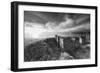 Morning Mist at Golden Gate Bridge, Black and White, San Francisco-Vincent James-Framed Photographic Print