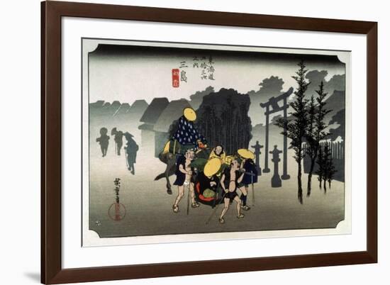 Morning Mist at Mishima, C1833-C1834-Ando Hiroshige-Framed Giclee Print