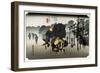 Morning Mist at Mishima, C1833-C1834-Ando Hiroshige-Framed Giclee Print