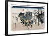 Morning Mist at Mishima', from the Series 'The Fifty-Three Stations of the Tokaido', C.1834-Utagawa Hiroshige-Framed Giclee Print