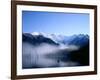 Morning Mist Covers Taisho-Ike Lake and Hodaka Mountain Range, Kamikochi, Nagano, Japan-null-Framed Premium Photographic Print