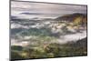 Morning Mist Float Above Countryside Near the River Brathay, Lake District National Park, Cumbria-Adam Burton-Mounted Photographic Print