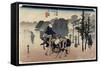 Morning Mist, Mishima, C. 1833-Utagawa Hiroshige-Framed Stretched Canvas