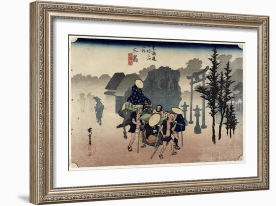 Morning Mist, Mishima, C. 1833-Utagawa Hiroshige-Framed Giclee Print