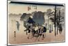 Morning Mist, Mishima, C. 1833-Utagawa Hiroshige-Mounted Giclee Print