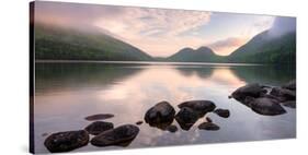 Morning Mist on Jordan Pond, Acadia National Park, Maine, USA-null-Stretched Canvas