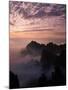 Morning Mist on Mt. Huangshan (Yellow Mountain), China-Keren Su-Mounted Premium Photographic Print