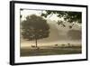 Morning Mist, Sheep Feeding, Eden Valley, Cumbria, England, United Kingdom, Europe-James Emmerson-Framed Photographic Print