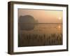 Morning Mist, Sunrise, Limestone Mountain Scenery, Tam Coc, Ninh Binh, North Vietnam-Christian Kober-Framed Photographic Print