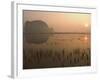 Morning Mist, Sunrise, Limestone Mountain Scenery, Tam Coc, Ninh Binh, North Vietnam-Christian Kober-Framed Photographic Print