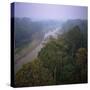 Morning Mists in Rio Negro Region of Amazon Rainforest, Amazonas State, Brazil, South America-Geoff Renner-Stretched Canvas