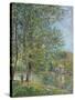 Morning Near the Loing; Matin Pres Du Loing, 1879-Alfred Sisley-Stretched Canvas