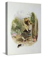 Morning News-Myles Birket Foster-Stretched Canvas