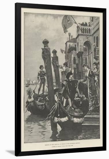 Morning of the Carnival at Venice in the Fifteenth Century-null-Framed Giclee Print