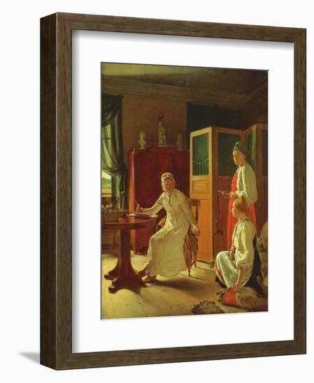 Morning of the Lady of the the Manor, 1823-Aleksei Gavrilovich Venetsianov-Framed Giclee Print