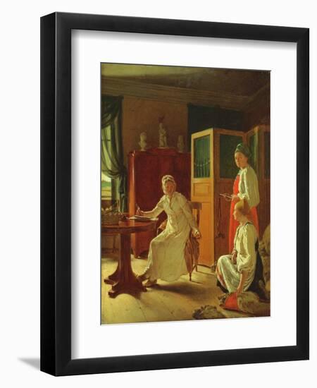 Morning of the Lady of the the Manor, 1823-Aleksei Gavrilovich Venetsianov-Framed Giclee Print