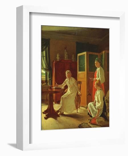 Morning of the Lady of the the Manor, 1823-Aleksei Gavrilovich Venetsianov-Framed Giclee Print