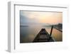 Morning of the Lake with  the Boat-jannoon028-Framed Photographic Print