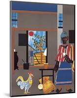 Morning of the Rooster, c.1980-Romare Bearden-Mounted Art Print