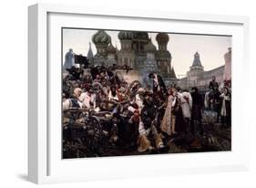 Morning of the Strelets' Execution-Vasili Ivanovich Surikov-Framed Giclee Print