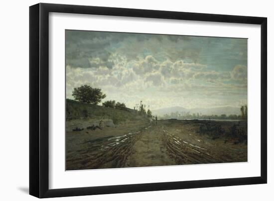 Morning on Arno, 1870-1872-Telemaco Signorini-Framed Giclee Print