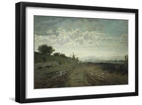 Morning on Arno, 1870-1872-Telemaco Signorini-Framed Giclee Print