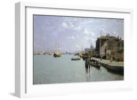 Morning on Giudecca, 1892-Guglielmo Ciardi-Framed Giclee Print