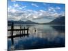 Morning on Lake Atitlan with Toliman Volcano, Panajachel, Solola, Western Highlands, Guatemala-Cindy Miller Hopkins-Mounted Photographic Print