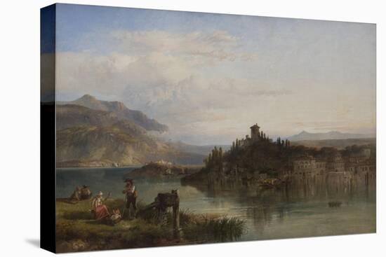 Morning on Lake Garda, Italy, 1861-James Vivien de Fleury-Stretched Canvas
