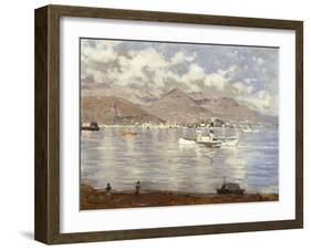 Morning on Lake Maggiore, 1896, by Enrico Reycend-null-Framed Giclee Print