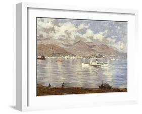 Morning on Lake Maggiore, 1896, by Enrico Reycend-null-Framed Giclee Print