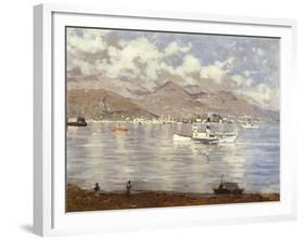 Morning on Lake Maggiore, 1896, by Enrico Reycend-null-Framed Giclee Print