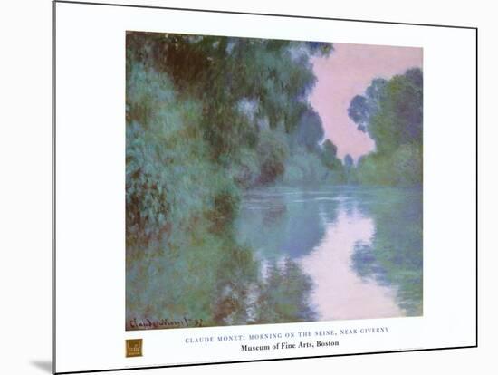 Morning On Seine-Claude Monet-Mounted Art Print