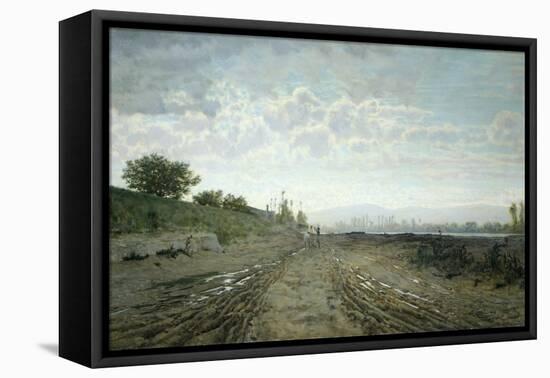 Morning on the Arno-Telemaco Signorini-Framed Stretched Canvas