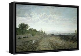 Morning on the Arno-Telemaco Signorini-Framed Stretched Canvas