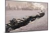 Morning on the Huangpu River-Shao Keping-Mounted Premium Giclee Print