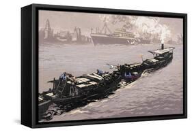 Morning on the Huangpu River-Shao Keping-Framed Stretched Canvas