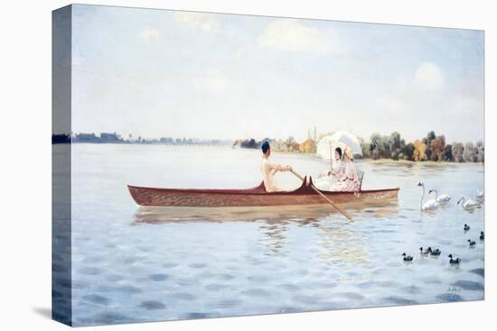 Morning on the River Thames (Mattinata Sul Tamigi)-Giuseppe De Nittis-Stretched Canvas